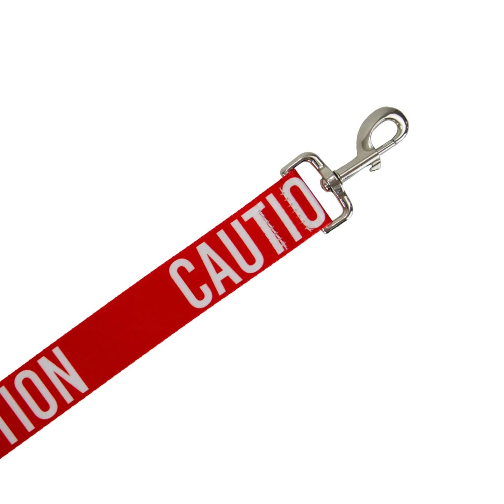 Awareness Training & Safety Dog Lead 1.5m 'hi-Vis CAUTION' RED